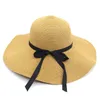 Chapéu de palha de verão feminino feminino chapéus de cowboy chapéus panamá tampas esportivas ao ar livre chapéu largo