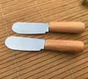 Cheese Knife Stainless Steel Butter Knife With Wooden Handle Spatula Wood Butter Cheese Dessert Jam Spreader Breakfast Tool GGA2601935998