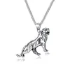 New fashion luxury designer rock hip hop jewelry cool titanium steel handsom animal tiger pendant necklace for men