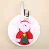 Couvoirs de Noël Holder Snowman Snowman Elk Christmas Couteau à fourchette Sac de rangement de rangement de table de table
