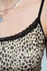 Spaghetti Straps Tops Leopard Print Lace Halter Top or Summer Brandy Meille Vest Tank