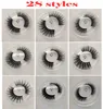 High Ganska Mink Lashes 3D Silk Protein Mink False Eyelashes Mjuka naturliga tjocka falska ögonfransar Ögonfransar Förlängning Makeup 28 Style1089124