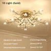 Hollow Leaf Candee Artikel Fancy Ceiling Light LED Crystal Taklampa Moderna lampor för vardagsrumsljus, AC110-240V DIY Crystal Lighting