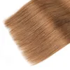 Kiss Hair T 1B 30 Dark Root Medium Auburn Sraight Ombre Human Hair Weave 4 Bunds med spetsstängning Brasilianska hårförlängningar5303949