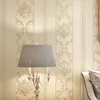 homedecor Lüks üst seviye basit Avrupa dikey çizgiler, derin olmayan dokuma duvar kağıdı yatak oturma odası TV arka plan duvar kağıdı kabartmalı 3D
