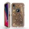 Líquido Glitter capa para iPhone Xs Max XR X 8 7 6 Plus Quicksand Defender capa para Samsung Galaxy S9 + S8 Além disso S7 borda Nota 9 J3 J7 2018