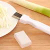 Convenient Onion Knife Cutter Graters Slicers Shredder Plastic+Stainless Steel knives With Cover Vegetable Tools