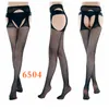 Women open fork Sexy socks Stripe Elastic Stockings Transparent Black Fishnet Stocking Thigh Sheer Tights Embroidery Pantyhose