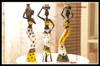 3pcsset Creative vintage Gift African Girls Resin Furnishing Crafts Dolls Ornaments Home Accessories Living Room Decoration CJ1911905180