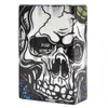 TOPPUFF Skull Design Flip Open Custodia per scatola di sigarette in plastica per sigari Porta pipe per sigarette Custodia per contenitori per erbe di tabacco