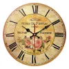 3D Vintage Wall Clock Silent Wood Clock Europe Style Large Wall Clocks Home Watch Time Kitchen Bedroom Living Room Home Decor