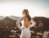 Rustic Country Mermaid Wedding Dresses with Long Sleeves 2018 Modest Vintage Backless Bohemian Lace Bridal Wedding Gown Usa robe de mariée