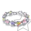 Charms Bracelet Wedding Party Gifts Seven Color Angel Tear Bead Zircon Bracelet Women's Korean Fashion Chain Jewelry