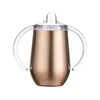 Bicchieri Sippy in acciaio inox Bicchiere da vino Bicchiere da caffè con isolamento sottovuoto a doppia parete da 10 once Tazze con manico