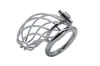 Male Chastity Devices Stainless Steel Cock Cage For Men Metal Chastity Belt Penis Ring Sex Toys Cock Lock Bondage Adult Products