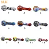 wholesale mini silicone bubbler portable silicone water pipes water bongs With colorful pattern smoking pipes tobacco pipe