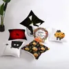 Halloween Peach Skin Pillowcase Pumpkin Trick or Treat Cushion Cover Spider Web Decorative Throw Pillowcase Car Seat Pillow Cover