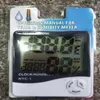 150 stks digitale LCD-temperatuurhygrometer klok vochtigheidsmeter thermometer met klokkalender Alarm HTC-1