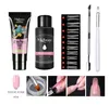 Nail Art Kits 5 stks / kit Extension Set met Nial Tips Dual Form Qiuck Droog voor Manicure Finger Brush