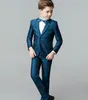 2019 Zima Wysokiej Jakości Nimble Boys Formalne Garnitury Dzieci Blazer Dżentelmeny Zestawy Dla Szkoła Kwiaty Chłopcy Lapel Wedding Garnitury