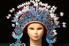 Chinese Peking Opera Headdress wedding drama mascot Costume bride crown queen carnival women lady performance stage halloween carn207j