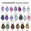 Holder au chapstique imprimé en néoprène Keychain Handy Lip Balm Holder Lipstick Tracker Holder Party Favors Novelty Gifts personnalisable3258172