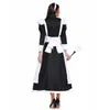 Kobiety Highkeeper Costume Maid Servant Dress Chef Czarny / Biały Sukienka Kawiarnia Mundur Anime Halloween Cosplay Outfit Plus Size