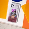 Para Nakit Kara Kafa Kızlar Sparkle Sıvı Glitter Telefon Kılıfı Fundas Kapak iphone 11 12 Mini X XS XR Max Pro 7 7 Artı 8Plus 6 Kılıflar