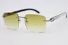 Новый стиль 8300816 Черно -белые подлинные натуральные солнцезащитные очки буйвола.