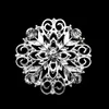 1,5 дюйма блестящий серебристый прозрачный горный хрусталь кристалл Diamante цветок свадьба небольшие булавки