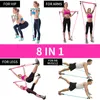 Portable Pilates Bar Kit With Resistance Band Pilates träning Stick Toning Bar Hem Gym Portable Total Body Workout5203007