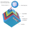 arc-en-ciel magique LED carré haut-parleur Bluetooth carré sans fil caisson de basses boîte de son stéréo 3D boombox caixa de som portatil BT