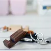 Wood Keychain Phone Holder Rectangle Wooden Key Ring Cell Phone Stand Base Best Gift Key Chain 2 styles Party FavorT2C5133