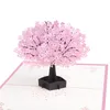 2021 벚꽃 3D 인사말 카드 로맨틱 꽃 팝업 인사말 카드 결혼식 축하 카드 팝업 카드 발렌타인 데이