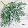 Sztuczne liście Bukiet Fałszywe Wierzba Jungle Wedding Backdrop Decoration Boże Narodzenie Faux List Strona Home Decor Plant Xmas Dostawa