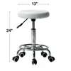 WACO Salon Forme Ronde Tabouret Roulant Mobilier Commercial Rotation Réglable Hydraulique avec Roues Massage Médical Spa Bar Ch278g