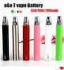 MOQ 5st EGO vape Batteri Elektronisk cigarett vaper E-cigg penna ce4 batterier 650 900 1100 mAh Vaporizer 510 tråd för patroner