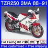 Kit för Yamaha TZR250RR TZR-250 TZR 250 88 89 90 91 Kroppsröd Glansig ram 244HM.33 TZR250 RS RR YPVS 3MA TZR250 1988 1989 1990 1991 FAIRING