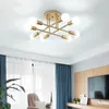 Nieuwe moderne minimalistische zwart / gouden kroonluchter plafond woonkamer armaturen eetkamer decoratio opgeschort lampen slaapkamer licht