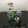 Pfeife Mini Shisha Glasbongs Bunte Metallform Farbige übergroße Pfannendrachen-Glaswasserflasche