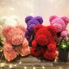 40cm ursinho de peluche rosa flor artificial presentes de Natal para mulheres dia dos namorados presente de pelúcia urso \ coelho sem caixa por amazzz