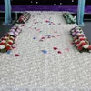 결혼식 중앙 장식품 장식 용품 와이드 퓨어 화이트 3D 장미 꽃잎 통로 러너 카펫 33 피트 55 인치