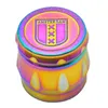 Diameter 43mm Rainbow Herb Grinder Zinklegering Grinders 5 Ontworpen rookaccessoires 4 Parts Tabak Crusher