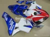 Honda CBR600RR 03 04 için Enjeksiyon Motosiklet Kurum Kiti Beyaz Mavi Kırmızı Karoser Kapları Set CBR600RR 2003 2004 JK45