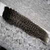 ヒトの髪の伸びの巻き毛テープ100g 40pcsブラジルのバージンヘア40ピースの両面皮の皮の皮の毛深い皮の毛深いテープ