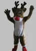 Frete grátis Rudolph Renas Mascot Costume Clássico Dos Desenhos Animados Trajes Tamanho Adulto