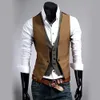 Mens Vest Formal Business Casual Winter Suit Tuxedo Layered Style Slim Fitted Waistcoat Vest