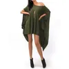Koszule kobiet sukienka seksowna, ponadwymiarowa asymetryczna tunikowa poncho cape swobodny top dla kobiet batwing rękaw nieregularne luźne sukienki LJJA3031
