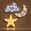Novel Cloud Star Moon LED 3D Light Night Light Kids Gift Toy For Baby Children Bedroom Tolilet Lamp Decoration Indoor Lighting