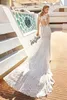 2019 Eddy K sjöjungfru Bröllopsklänningar Lace Appliqued V Neck Court Train Boho Bröllopsklänning Bröllopklänningar Custom Plus Size Abiti da Sposa